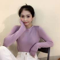 Base shirt long sleeve T-shirt women slim body in spring and autumn 2021 New Korean version of interior fashion foreign style coat tide
