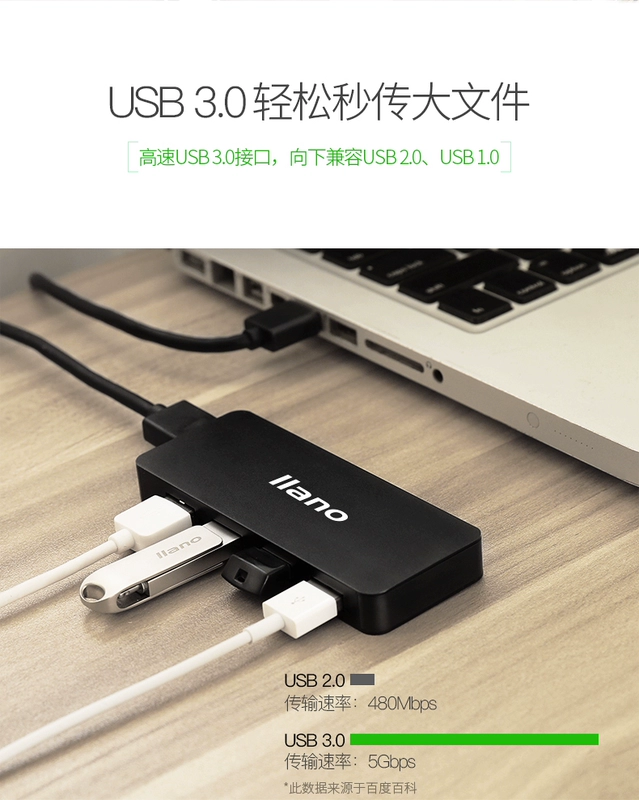 Bộ chia USB khổng lồ xanh Máy tính để bàn một cho bốn bộ điều hợp 3.0 máy tính xách tay đa chức năng tốc độ cao 3.0 giao diện xốp xốp mở rộng u trung tâm đĩa một kéo ba trung tâm mở rộng - USB Aaccessories