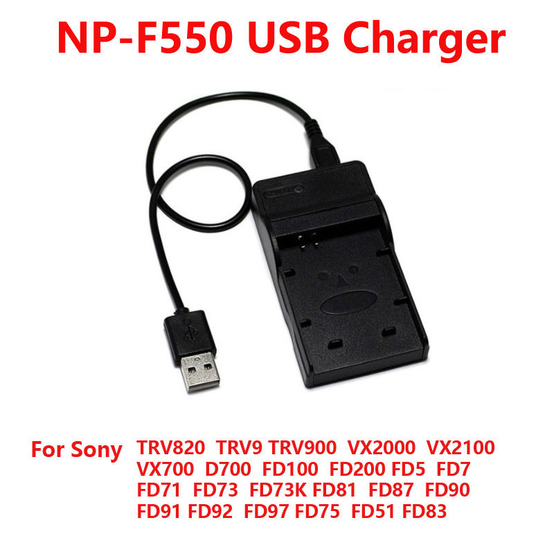NP-F550 battery charger is suitable for Sony VX700 TRV900 VX2000 FD7 FD5 seat charge