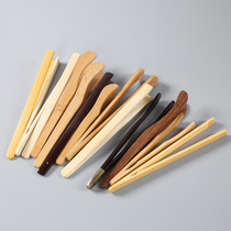 Direct Sales Bamboo Wood Tea Clip Black Sandalwood Clips Tweezers Cups Cups Clip