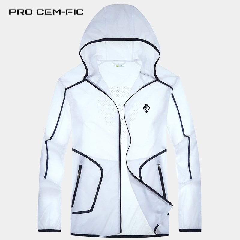 Summer sun protection clothing men's ultra-thin breathable running sports skin wind clothing Korean version trend all-match personality coat