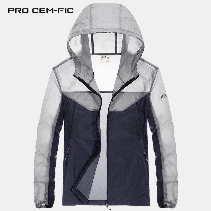 Summer sun protection clothing men's trendy Korean version loose youth outdoor sports running ultra-thin breathable skin clothes jacket