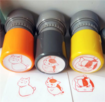  Cat orange cat teacher cat small fat cat Cute kitten cat friend account Hand account decoration photosensitive round seal
