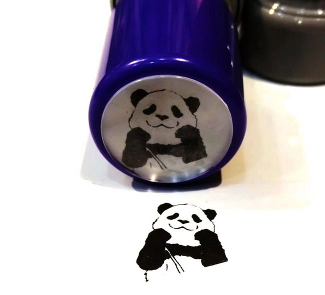 Children's reward Cartoon animation Cute Meng Meng Da Dum Meng Panda National Treasure Giant Panda Black Bear Photosensitive hand account seal