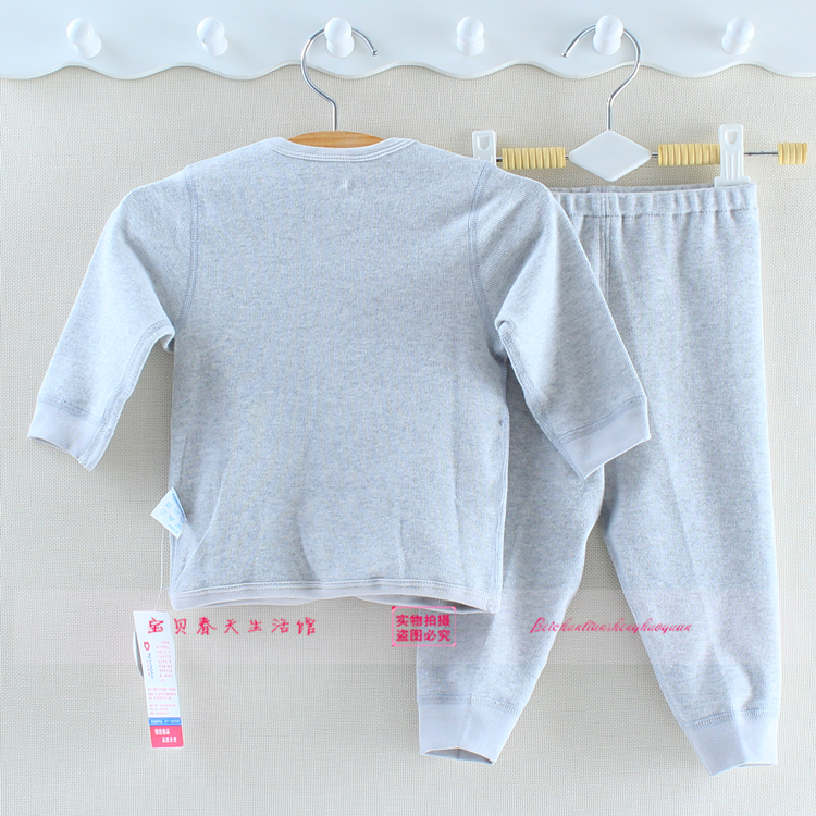 Chúc mừng bé Lolo đồ lót cotton dày cho bé trai và bé gái quần áo mùa thu 0123456 tuổi đồ bộ bé gái