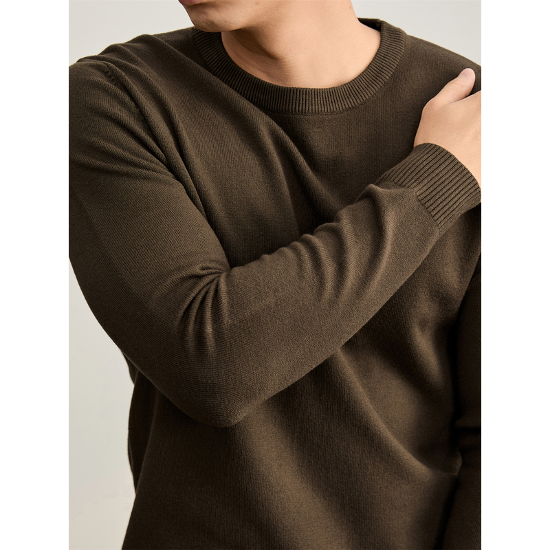 Luud Modal Anti-Pilling Core-Spun Yarn Round Neck Pullover Knit Sweater for Men, Autumn and Winter Warm Inner Layer Base Shirt Luud Modal Anti-Pilling Core-Spun Yarn Round Neck Pullover Knit Sweater for Men, Autumn and Winter Warm Inner Layer Base Shirt