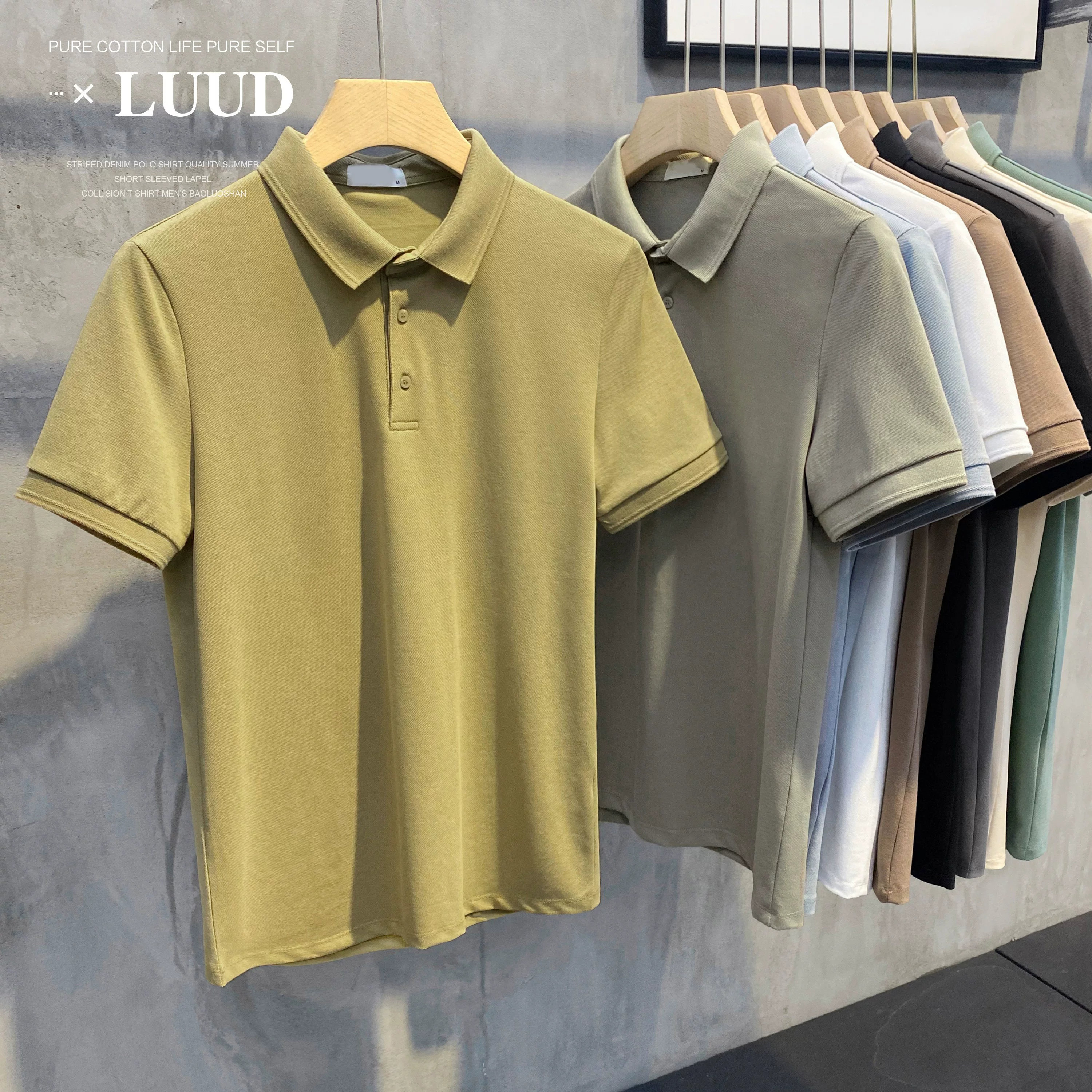 Поло мужское LUUD из хлопка, универсальное, новый цвет, slim fit