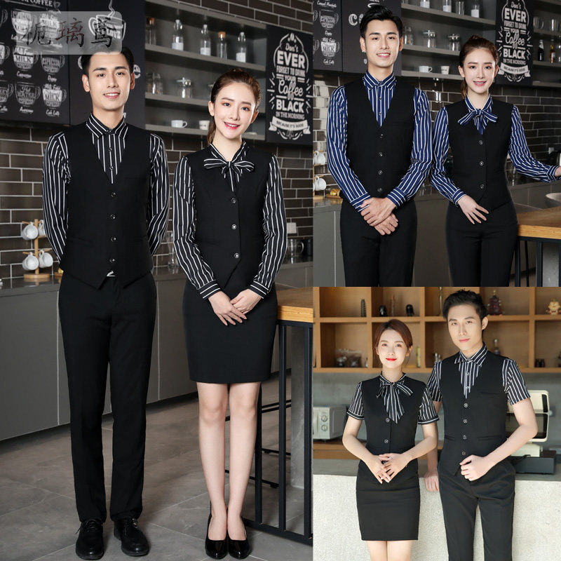 Hotel Catering Attendant Working Clothes Suit Men's Fire Pot Shop West Restaurant Coffee Shop Ktv Autumn Winter Tooling Horse Chia