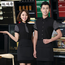 Hotel waiter overalls dining men and women Summer short-sleeved Internet cafes Western restaurant hot pot clerk work clothing