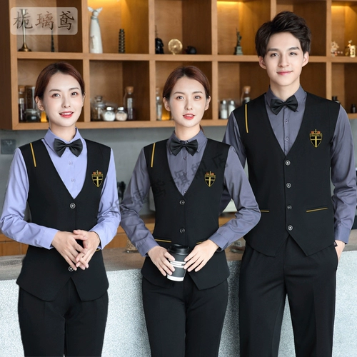 Бар официант Работая одежда мужская длинная -насыщенная писатель