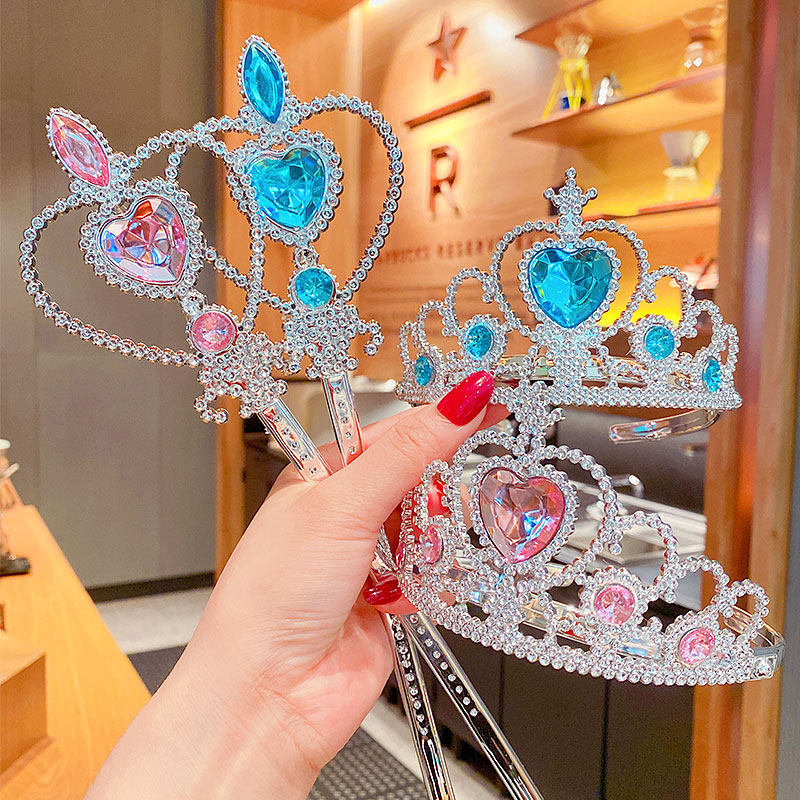 Children's Frozen Crown Princess Hairy Girls Fairy Girl Hair Birthday Girl Couple Headdress