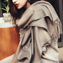 AI Albas cashmere water ripple scarf for heavy cashmere oversized shawl Autumn and winter luxury taste