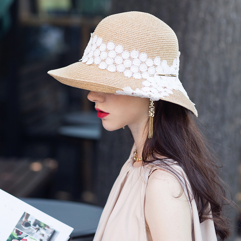 AI Japan Guido Grass Hat Lace UV Sun Protection Hat Sun Hat Anti UV Hat Female Summer Fisherman Hat Basin Cap