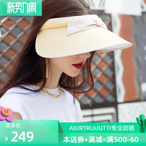 AI Channel Goods Japan O Home Sunscreen Cap Sky Top Sun Hat Large Eave 100 Lap Grass Hat Cap Child Summer Duck Tongue Cap