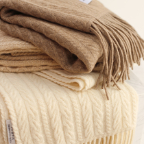 AI heavy luxury pet cashmere scarf Air-conditioned room shawl Temple scarce treasures Alashan cashmere long tassels