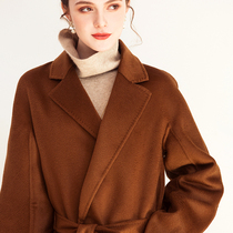 AI war robe Water ripple wool cashmere coat Classic nightgown loose heavy double-sided wool coat