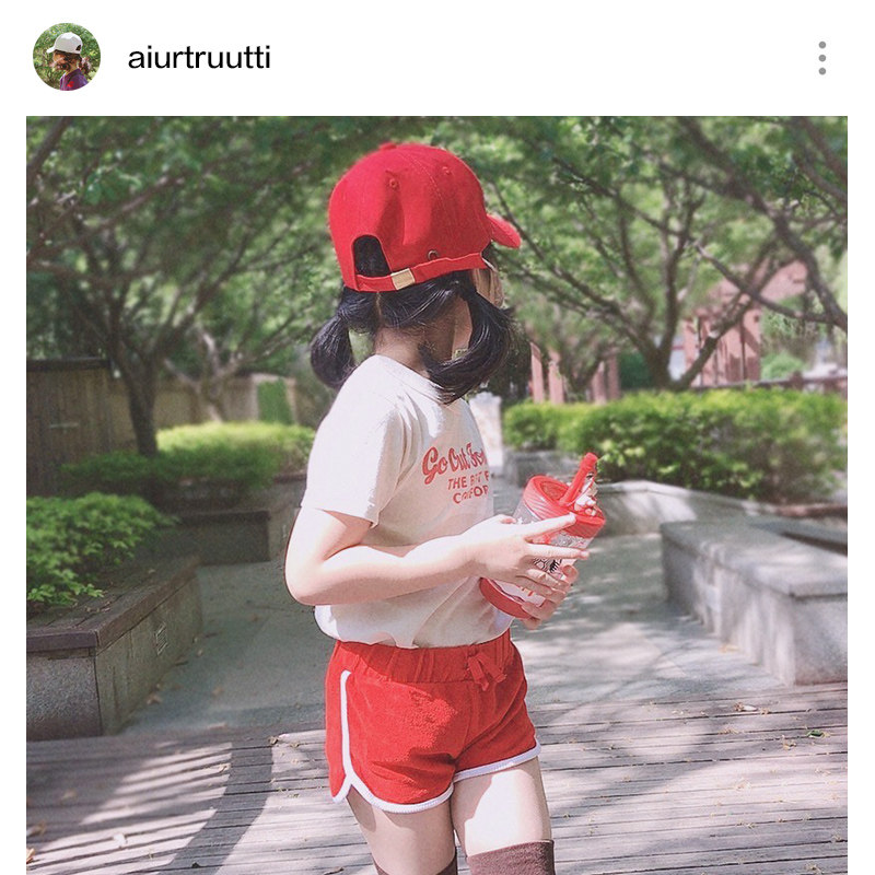 AI children's baseball cap Boy and girl spring and summer Korean version of the pop pop street cap Sun hat Parent-child hat