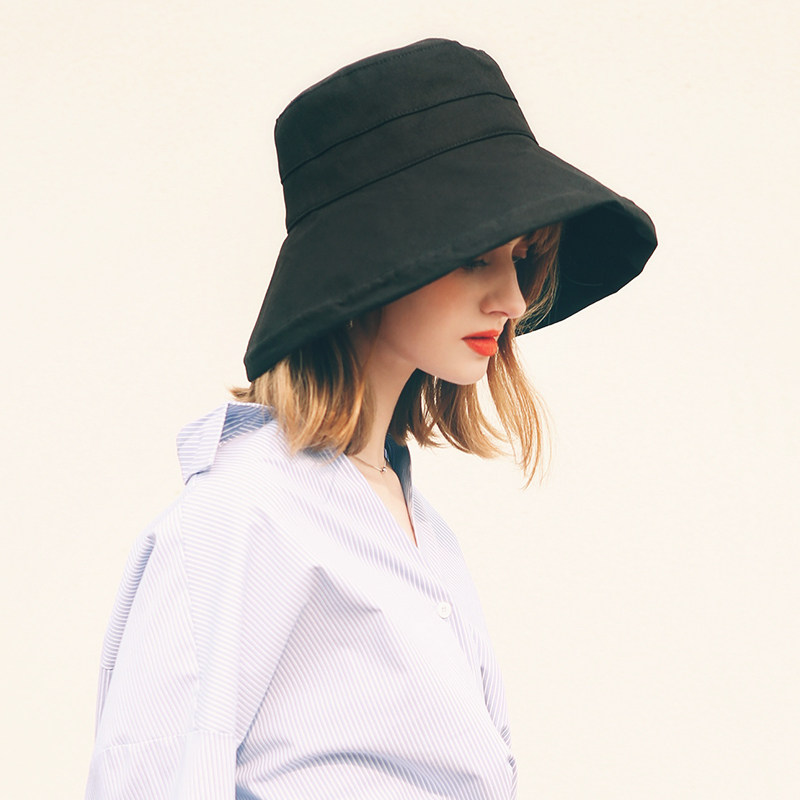 AI Japanese fashion fisherman's hat big hat canopy sun hat sun hat and leisure hat girl face small sun cap