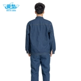 Джинсовый демисезонный хлопковый комбинезон, увеличенная толщина, защита от ожогов