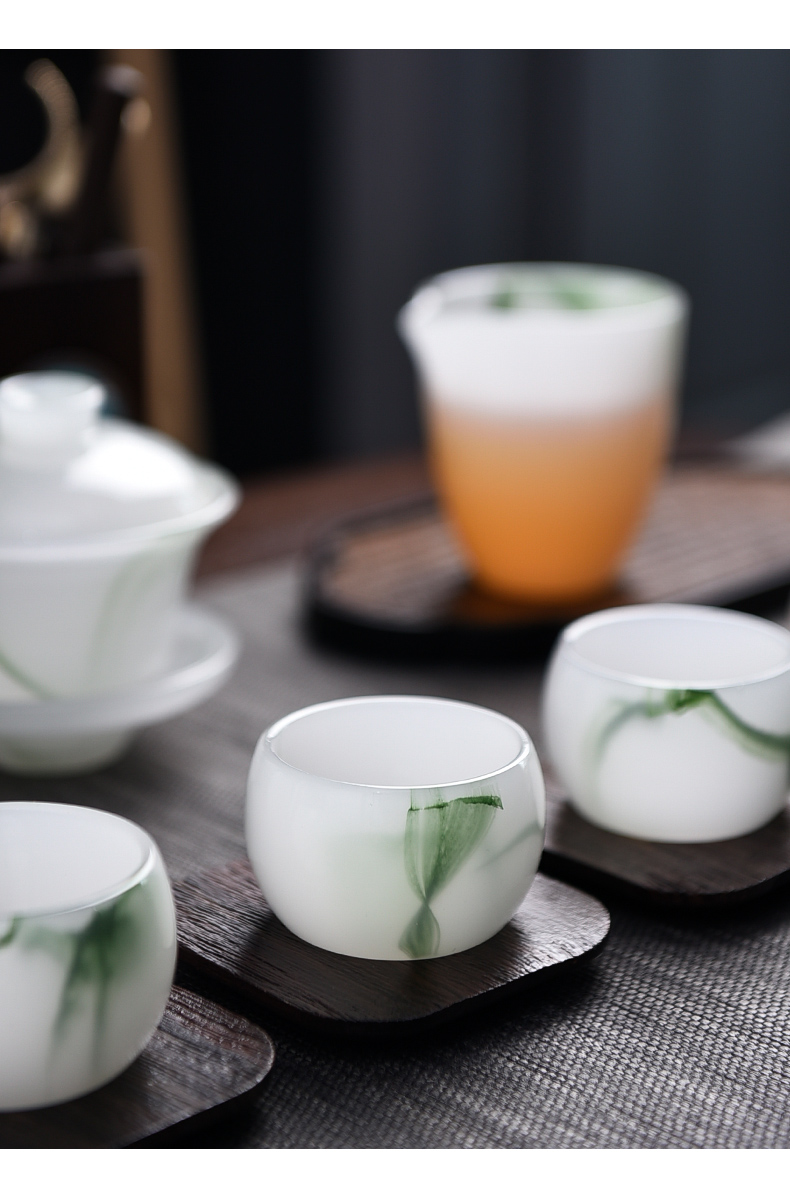 Ceramic story master cup single CPU kung fu tea cups jadeite jade porcelain jade Joan cup sample tea cup single use