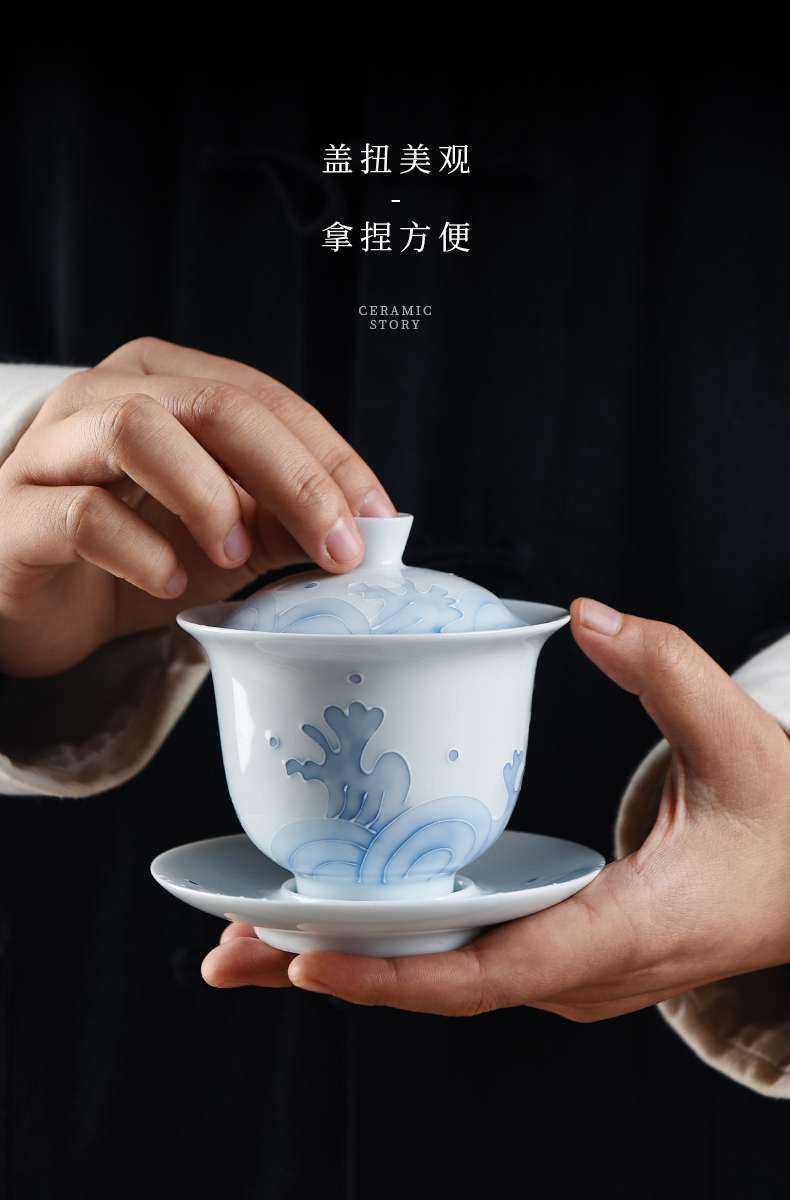 The Story of pottery and porcelain of jingdezhen porcelain tureen tea cup is not a single top grade three to kung fu tea tea bowl