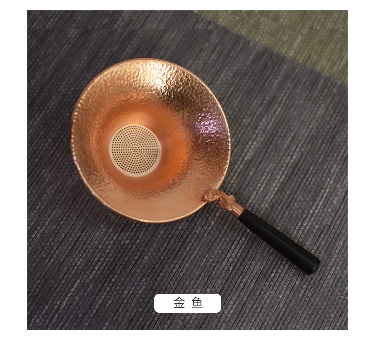 Ceramic story pure copper copper) tea tea tea strainer filter filter insulation kung fu tea accessories