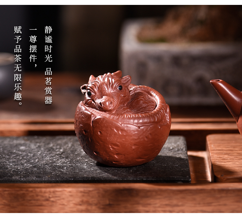 Japanese ceramic furnishing articles pet boutique story tea to keep tea tea set decoration accessories little tea play dragon tea table decoration