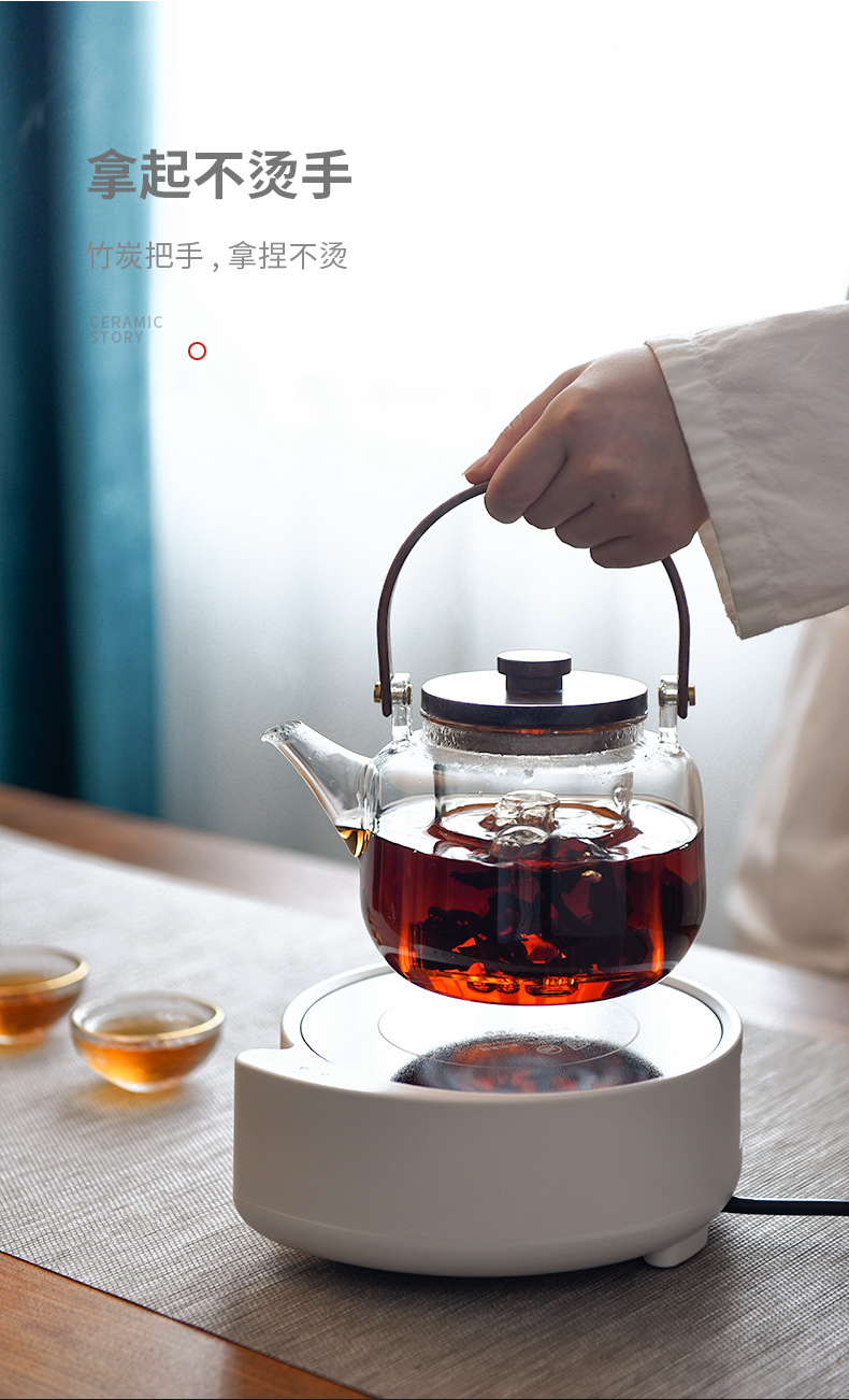 Glass ceramic story steam cooked this teapot household electric TaoLu tea tea stove kung fu tea kettle suit