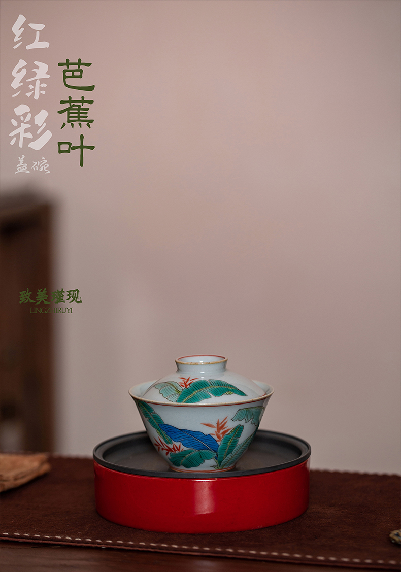 High - end checking hand - made ceramic story town tureen three tureen single jingdezhen pure hand - made tureen