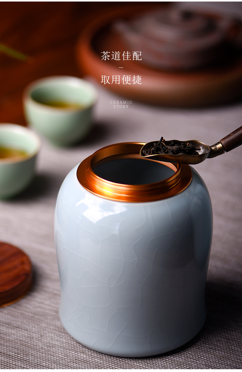 Ceramic cover story caddy fixings misspellings household storage puer tea to receive a wake receives Ceramic sealed jar