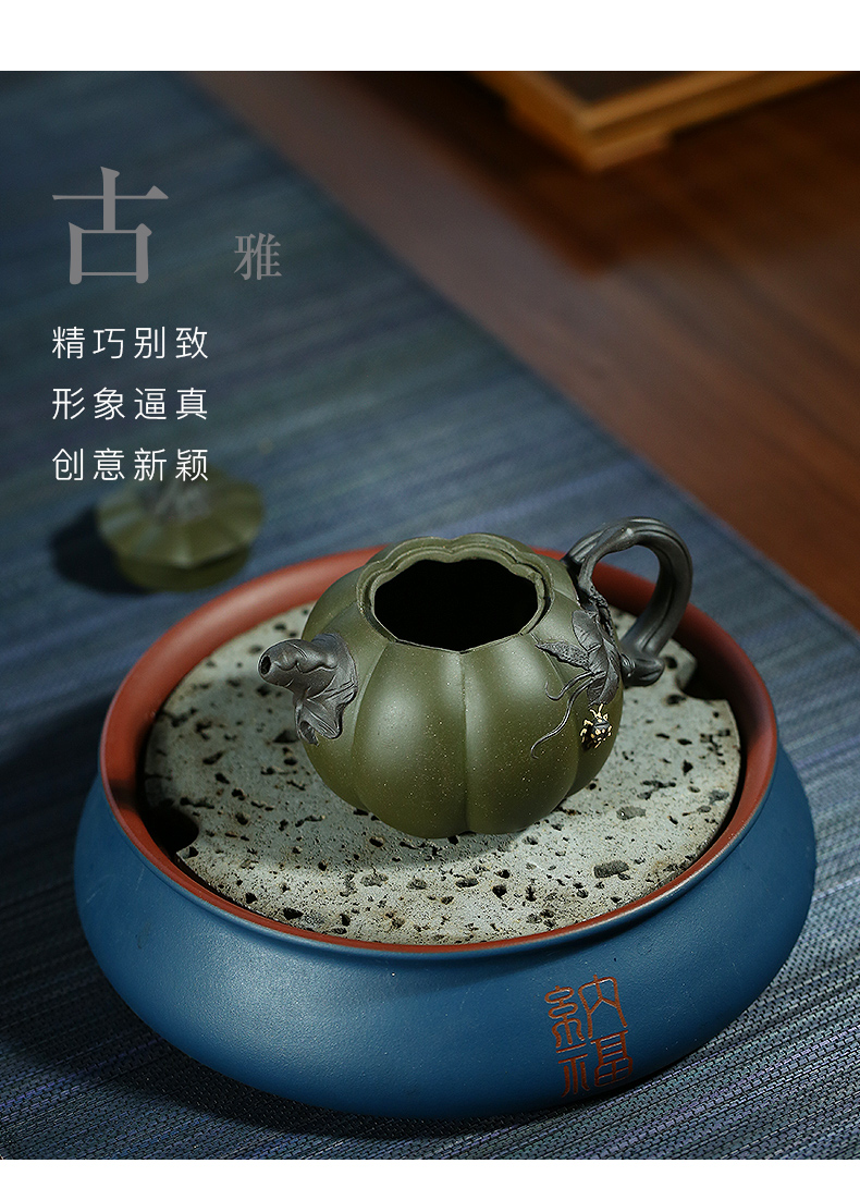 Yixing are it by the manual undressed ore chlorite pumpkin teapot kung fu tea set home outfit
