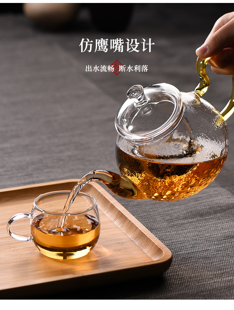 Ceramic teapot story single pot of heat - resistant glass home tea filter teapot little teapot tea set