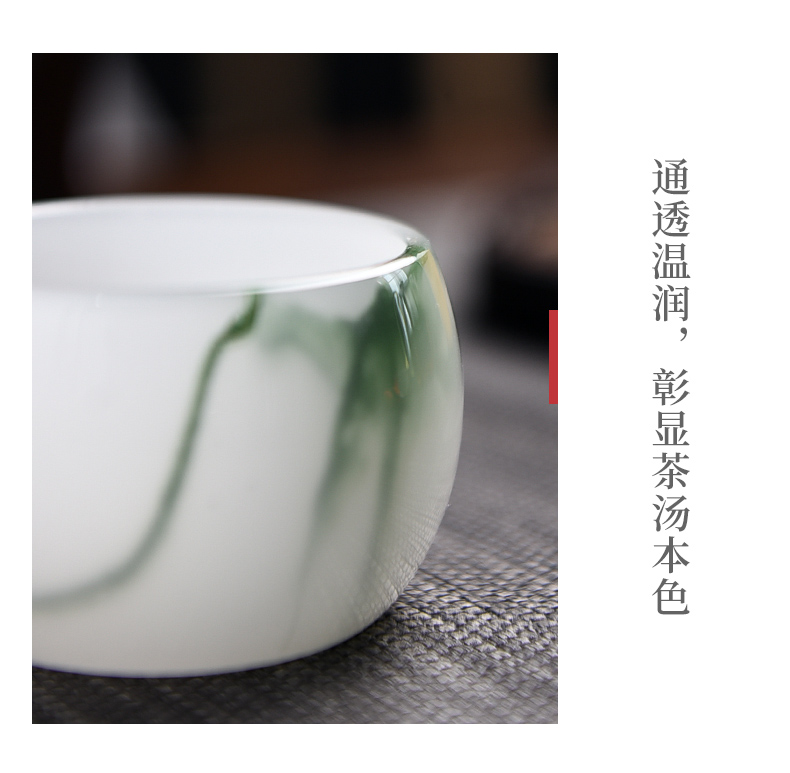 Ceramic story master cup single CPU kung fu tea cups jadeite jade porcelain jade Joan cup sample tea cup single use