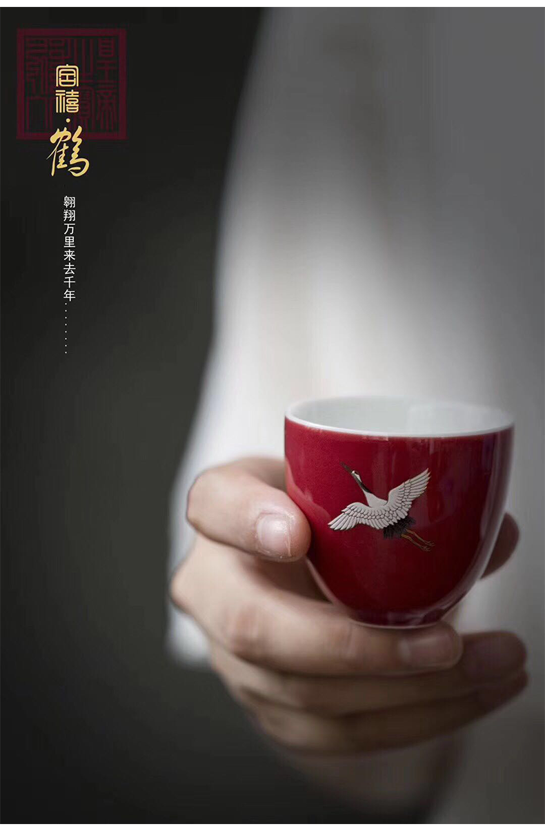 Story of kung fu tea set suit high - end gift box gift jingdezhen ceramic hand - made tureen cups sample tea cup