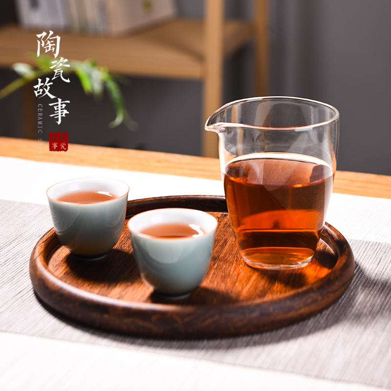 The Story of pottery and porcelain tea sets of household light cup high - grade gift boxes and decoration of Chinese style office receive a visitor kung fu tea set