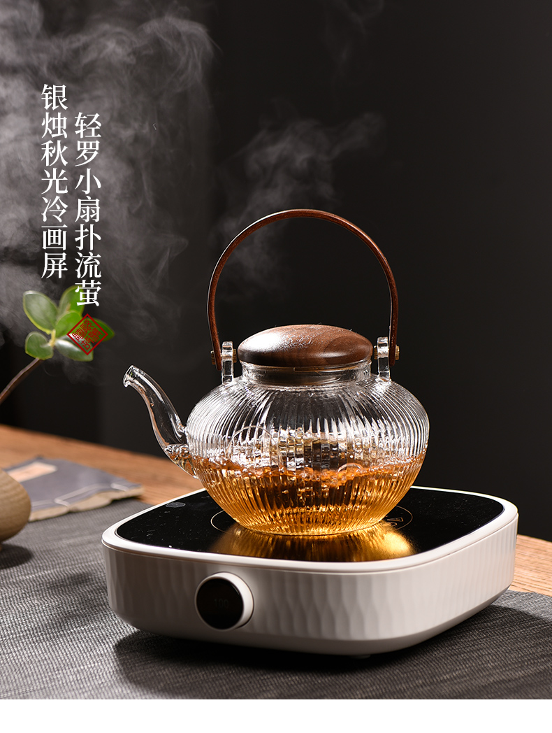 Glass cooking pot electricity TaoLu suit kettle filtering thickening heat - resistant kung fu tea set girder teapot tea stove