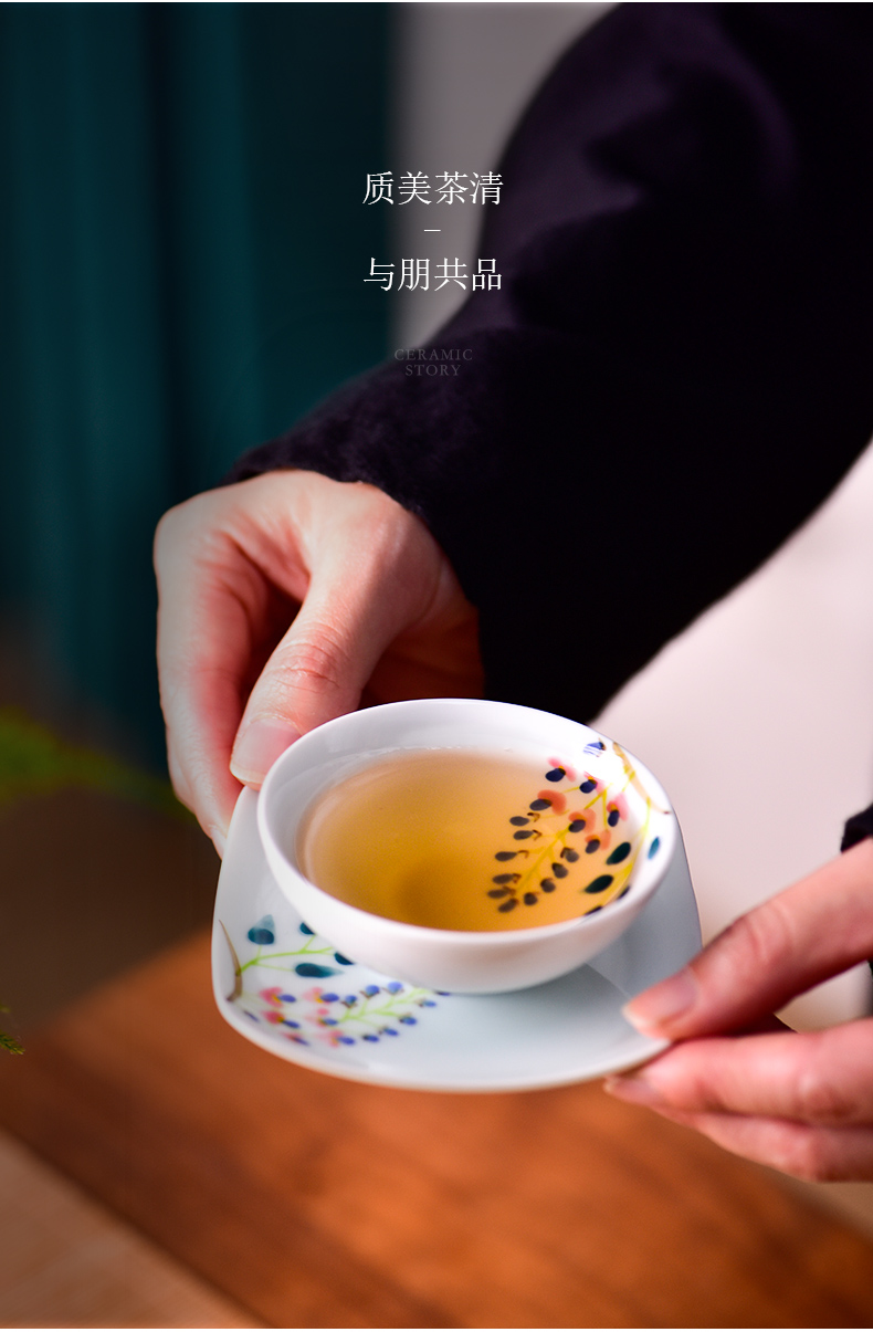 The Story of pottery and porcelain teacup personal special kung fu tea cup pure hand draw sample tea cup but small tea masters cup