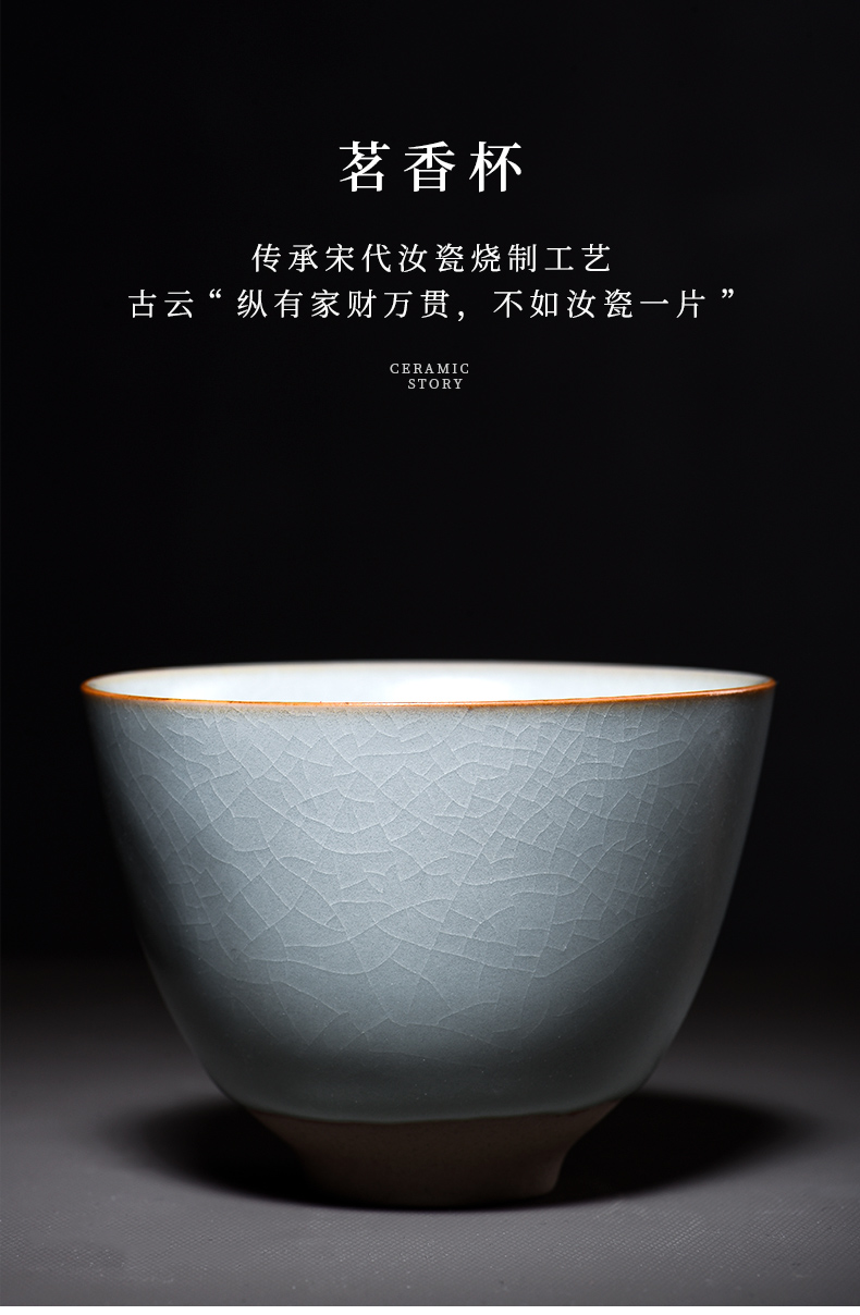 Ceramic story handed down your trade, one cup of tea fragrant cup ice crack glaze small lamp that your porcelain kung fu tea cups individual cup