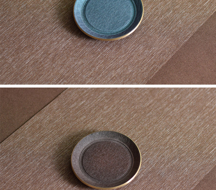 Brass color cup pad insulation pad saucer ceramic story Japanese creative kung fu tea accessories with zero