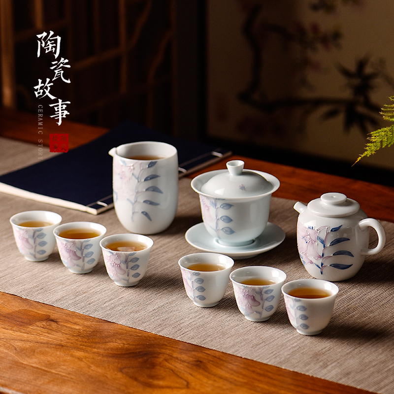 Ceramic fair story cup thickening and filtering cup) suit Japanese kung fu tea tea tea accessories points