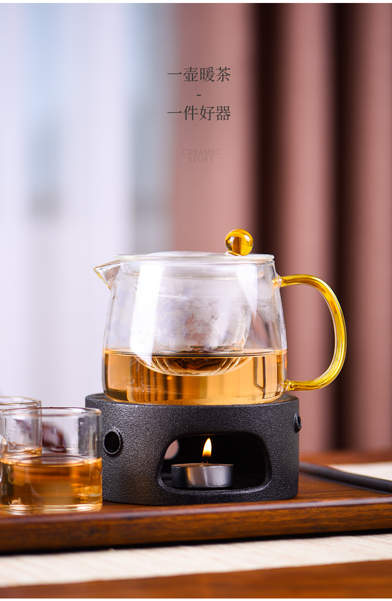 Based story Japanese warm tea exchanger with the ceramics heating insulation base flower tea sets accessories thermostatic treasure the teapot