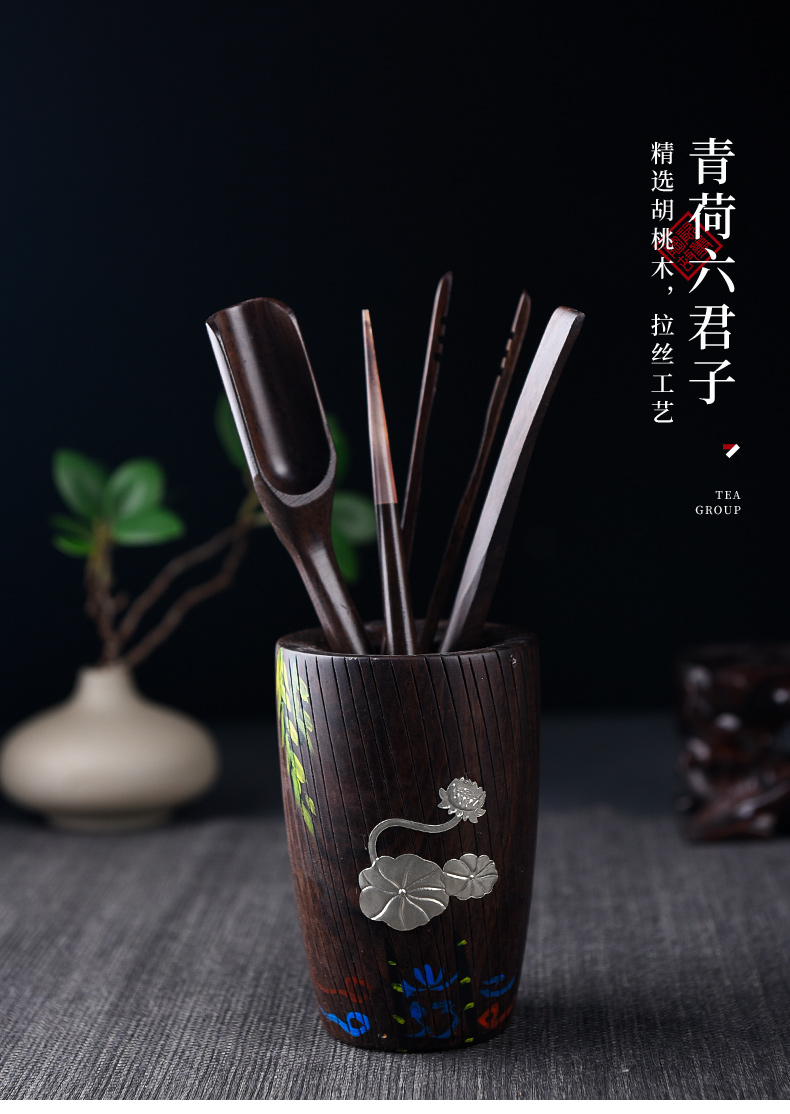 Ceramic tea story 6 gentleman kung fu tea sets accessories ChaGa tea spoon, knife 6 gentleman tea tool