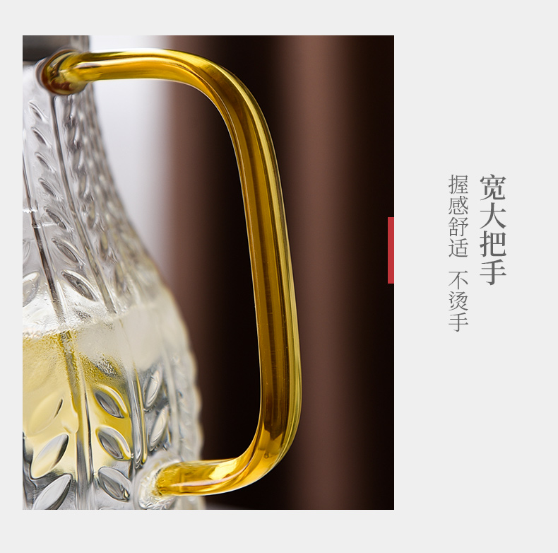 Glass ceramic story cold water kettle high - temperature creative household Nordic wheat grain cold boiled water kettle suits for
