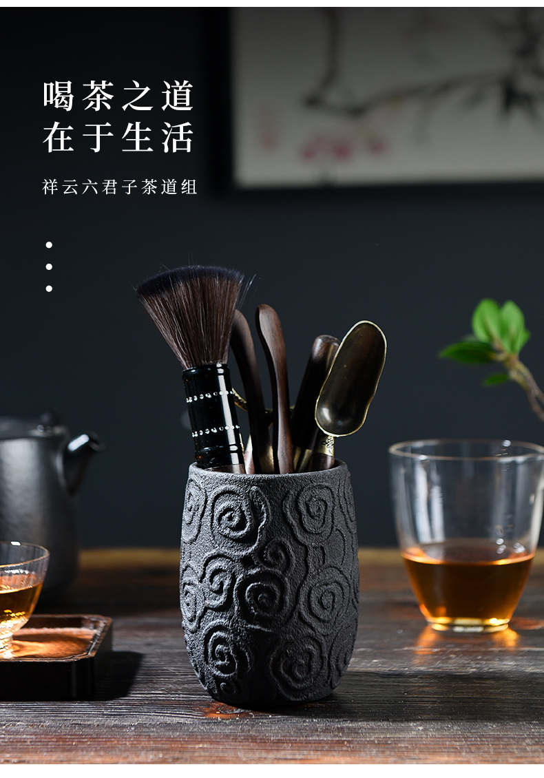 Ceramic tea story 6 ChaGa tea art 6 gentleman gentleman kung fu tea tool set tea service parts books