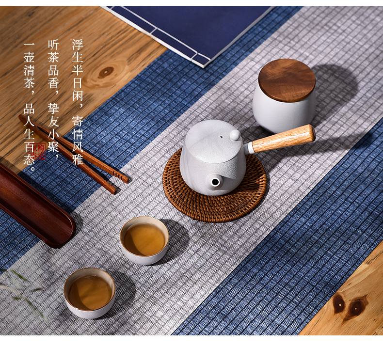 The Story of pottery and porcelain tea mat bamboo tea towel cloth waterproof as high - end tea tray with Japanese zen Chinese tea taking