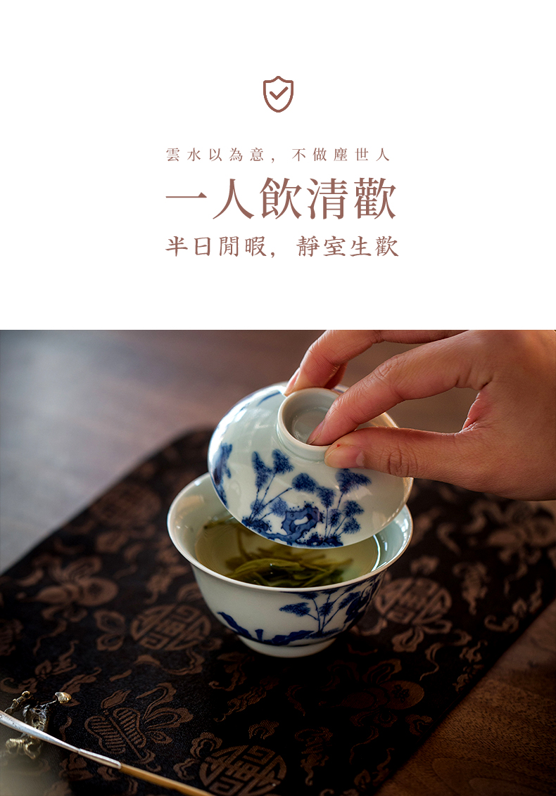 High - end checking hand - made ceramic story town tureen three tureen tureen only a single bamboo baby play