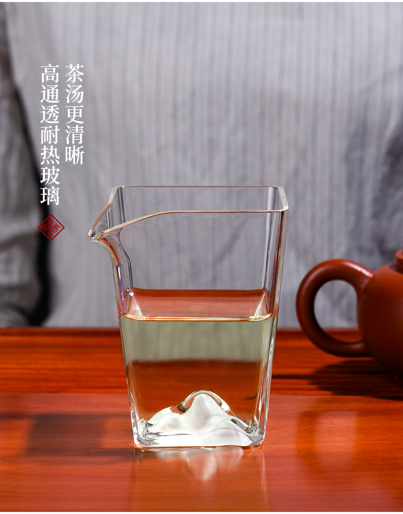 Ceramic fair story hills and green tea cup of heat - resistant glass filter points of high - grade tea sea kung fu tea accessories