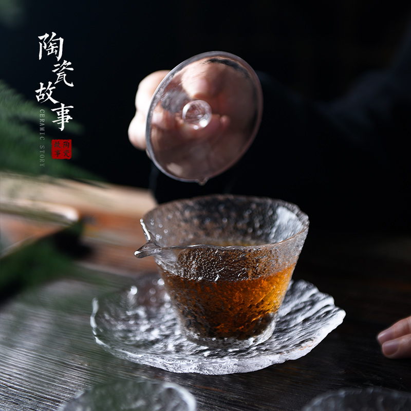 Ceramic fair story glass tureen tea cup three only a single use kung fu tea set more heat