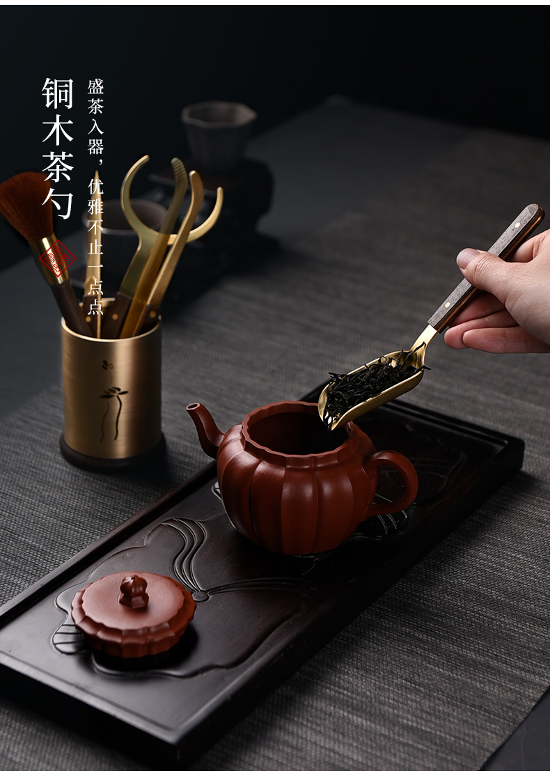 Ceramic story six gentleman 's suit kung fu tea tea set with parts of 6 gentleman ChaGa knife spoon tea tool