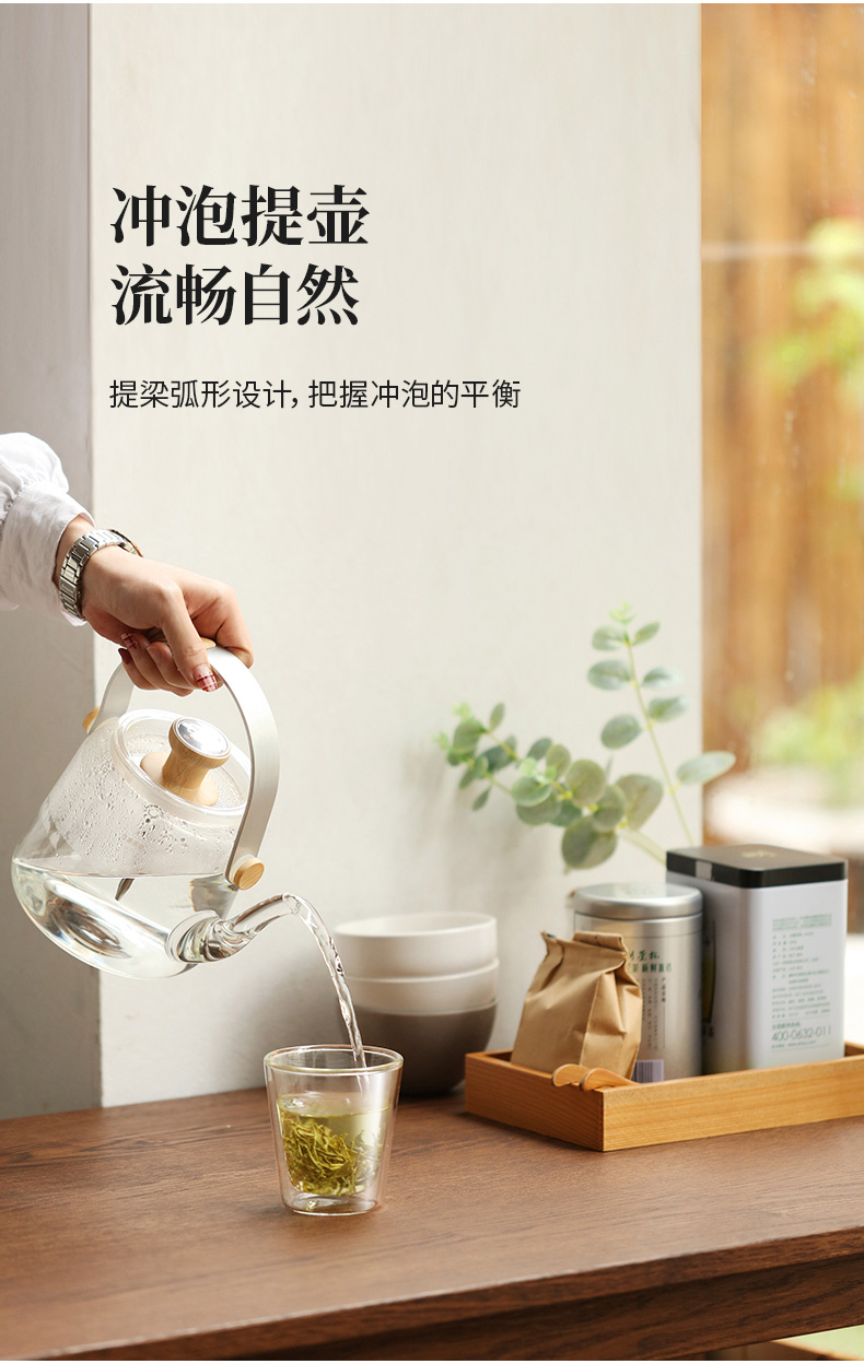 Make tea kettle for thickening heat resistant high temperature thermal glass teapot girder pot of electric TaoLu tea stove to boil tea